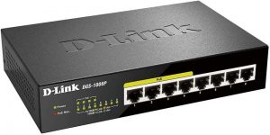 D-Link 8-Port Gigabit Switch w/PoE (DGS 1008P)