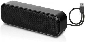 HONKYOB Laptop Speakers with Stereo Sound, Wired USB Power, Portable Mini Sound Bar