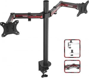 DESTINO Dual Monitor Stand- Fully Adjustable Monitor Arm Desk Mount