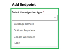 Select Migration Type Option